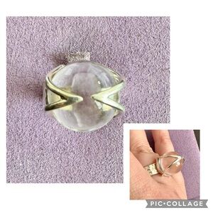 Vintage Sterling Silver Pool of Light Ring